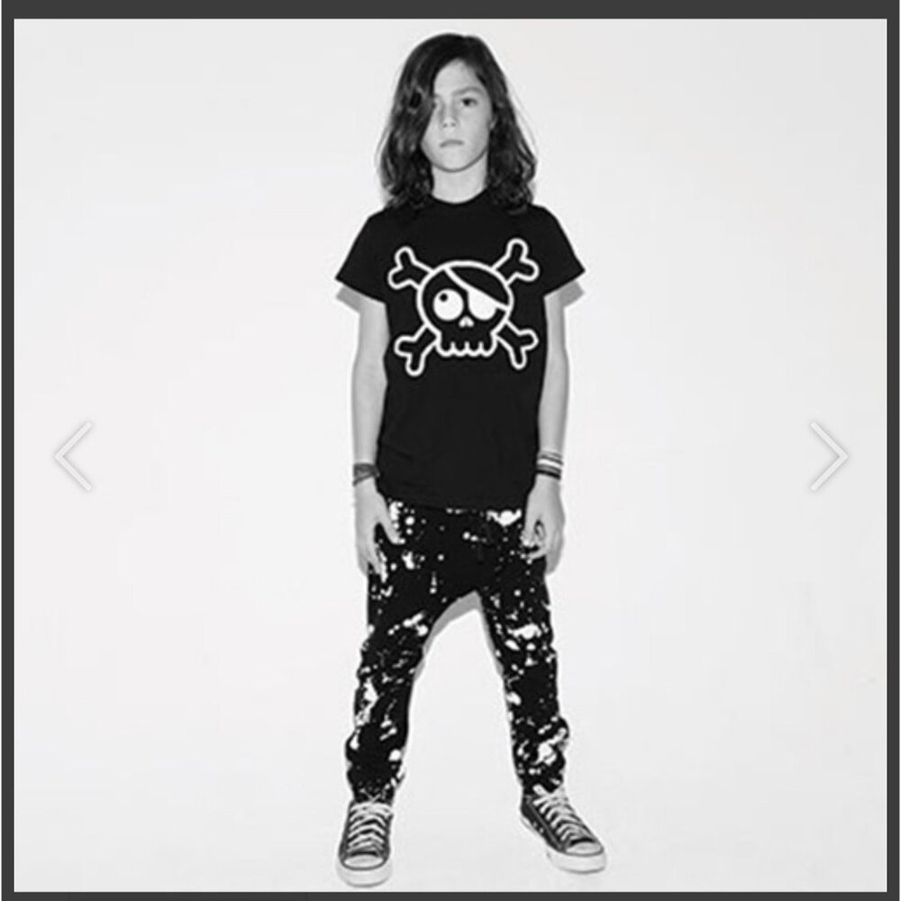 NUNUNU Splash Baggy Pants Black Sz 2/3